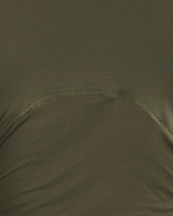 Men's HeatGear® Long Sleeve, Green, pdpMainDesktop image number 1