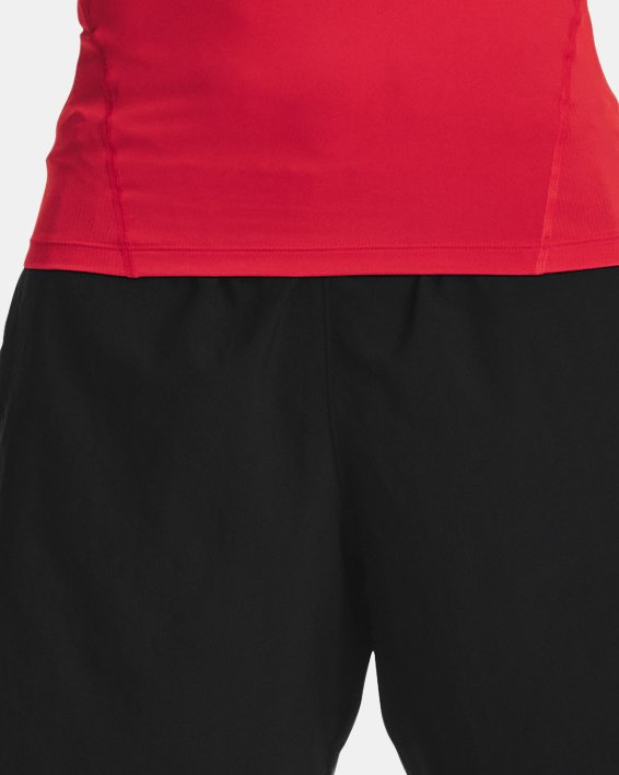 Men's HeatGear® Long Sleeve, Red, pdpMainDesktop image number 2