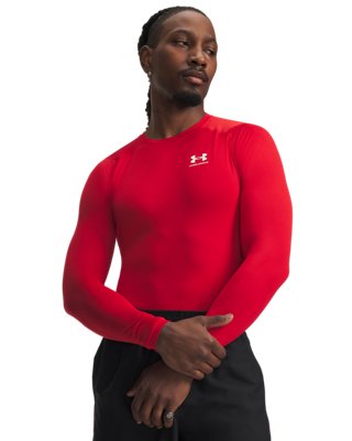 Men's Athletic Clothes, Shoes & Gear - Long Sleeves in Red | Under