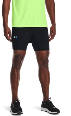 Men's UA RUSH&trade; Run 2-in-1 Shorts, Black, pdpMainDesktop image number 0