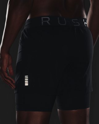Men's UA RUSH&trade; Run 2-in-1 Shorts, Black, pdpMainDesktop image number 3