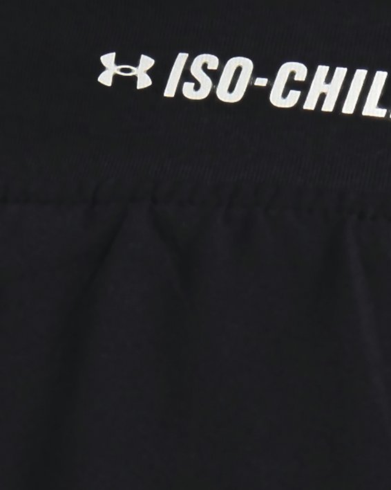 Women's UA Iso-Chill Run 2-in-1 Shorts in Black image number 3