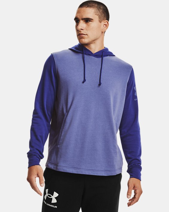 Under Armour Men's UA Rival Terry Colorblock Hoodie. 1