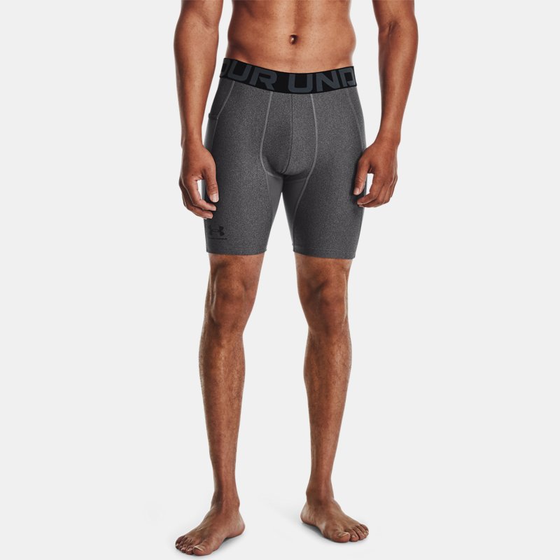 Men's HeatGear® Compression Shorts Carbon Heather / Black L