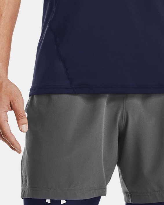 Men's HeatGear® Compression Shorts in Blue image number 2