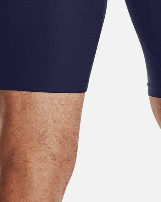 Men's HeatGear® Pocket Long Shorts in Blue image number 1