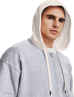 Men's UA Rival Fleece Colorblock Full Zip Hoodie image number 3