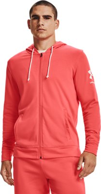 under armour red zip up hoodie