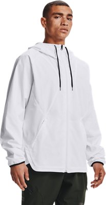 white windbreaker jacket