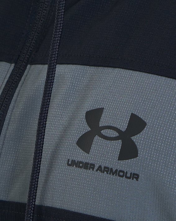 Men's UA Sportstyle Windbreaker Jacket, Black, pdpMainDesktop image number 5