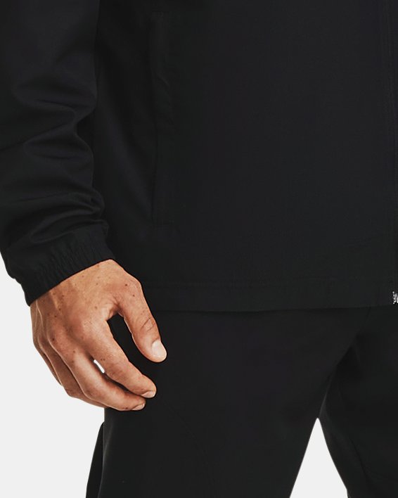 Men's UA Sportstyle Windbreaker Jacket in Black image number 2