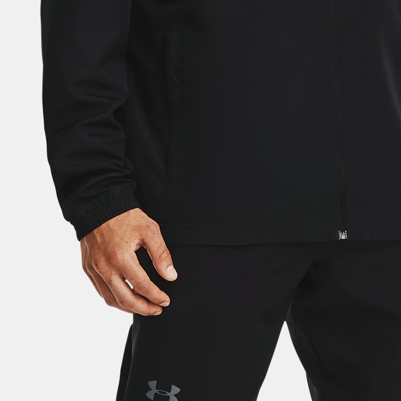 Image of Under Armour Men's Under Armour Sportstyle Windbreaker Jacket Black / Pitch Gray / Black XL