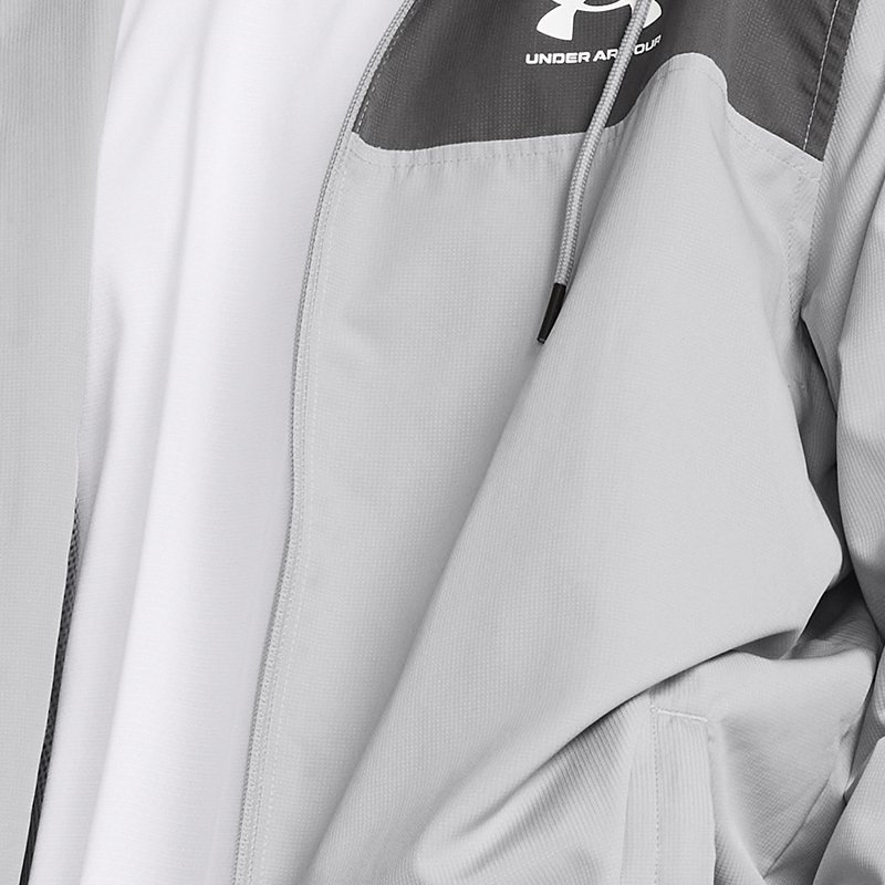 Men's Under Armour Sportstyle Windbreaker Jacket Mod Gray / Castlerock / White L