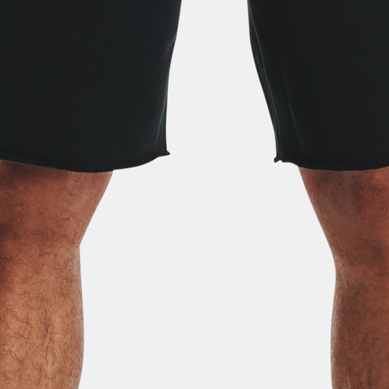 Herenshorts Under Armour Rival Terry Zwart / Onyx Wit XS
