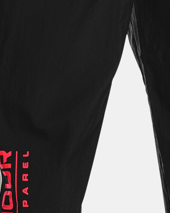 Men's UA Woven Track Pants, Black, pdpMainDesktop image number 2