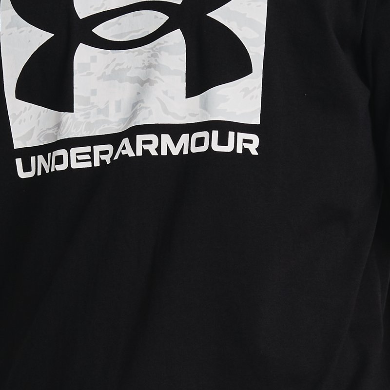 Camiseta de manga corta Under Armour ABC Camo Boxed Logo para hombre Negro / Blanco XXL