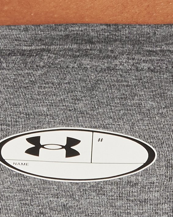 Men's HeatGear® Fitted Short Sleeve, Gray, pdpMainDesktop image number 3