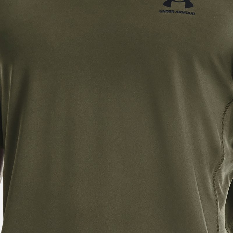 Under Armour Men's HeatGear® Fitted Short Sleeve Marine OD Green / Black XS