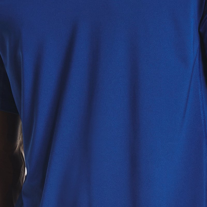 Men's HeatGear® Armour Fitted Short Sleeve Tech Blue / White 3XL