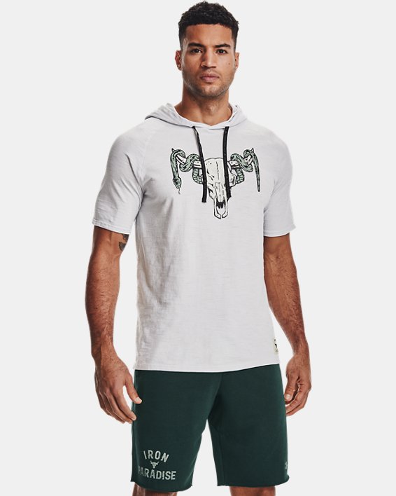 Men's Project Rock Charged Cotton® Short Sleeve Hoodie | Under Armour
