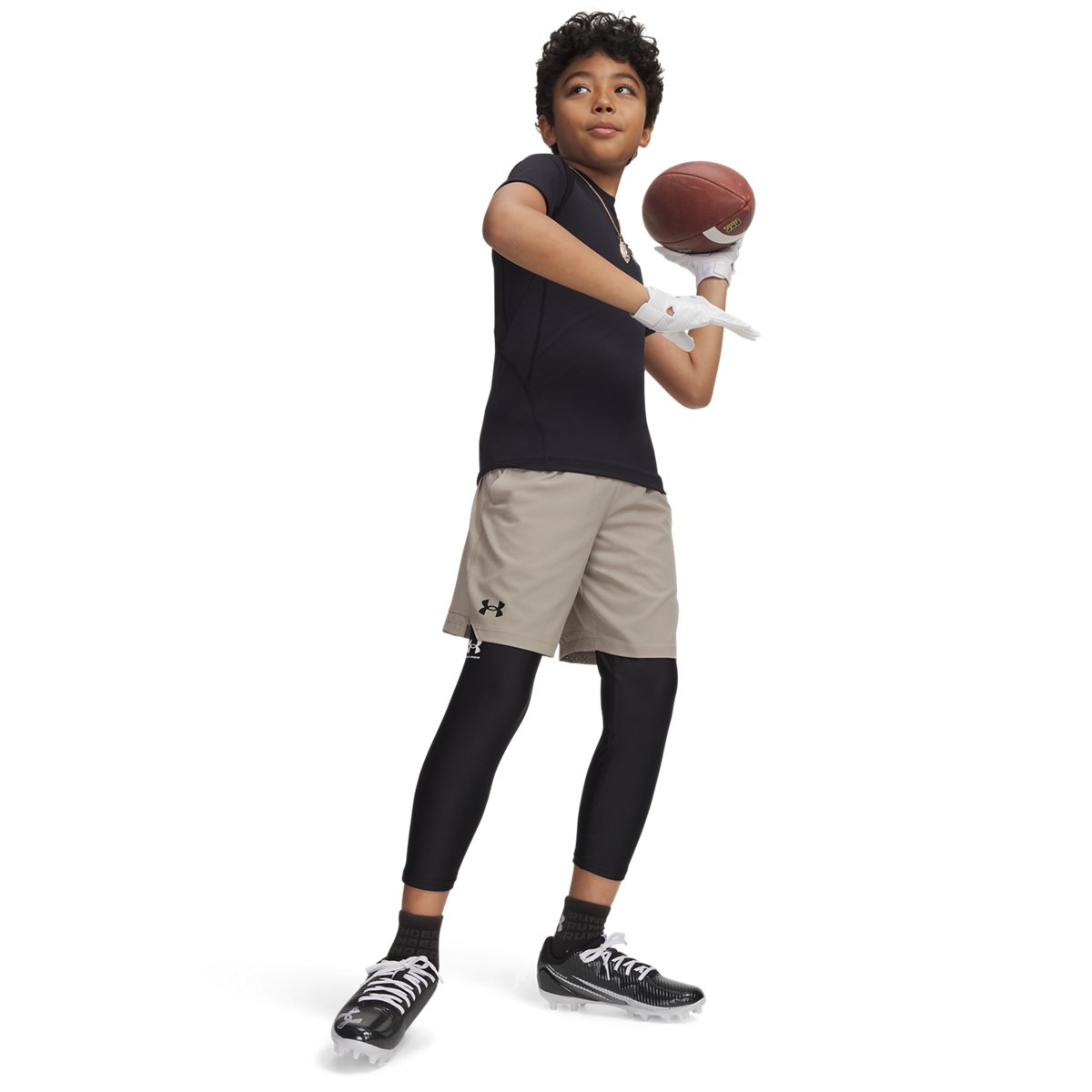 Under Armour HeatGear® Armour Boys' ¾ Leggings Black YXL