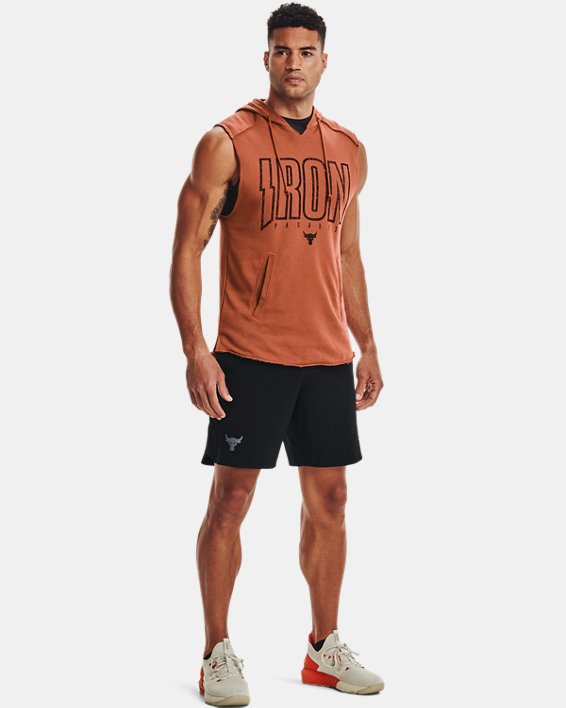Under Armour - Men's Project Rock Terry Iron Sleeveless Hoodie Under Armour - Men's Project Rock Terry Iron Sleeveless Hoodie