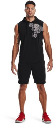 Men's Project Rock Terry Bull Sleeveless Hoodie image number 2