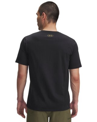 Мужская футболка Under Armour UA Stacked Logo Fill, цвет: Чёрный / Зелёный — фото 2