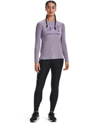 Women's UA Script Graphic Long Sleeve, Purple, pdpZoomDesktop image number 0