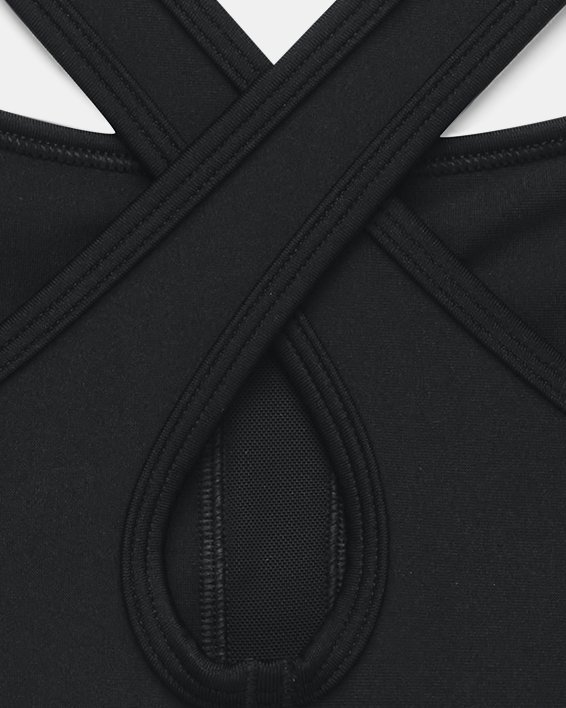 Damen Sport-BH Armour® Mid Crossback, Black, pdpMainDesktop image number 3