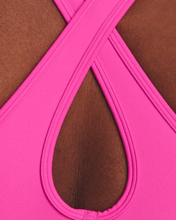 Brassière de sport Armour® Mid Crossback pour femme, Pink, pdpMainDesktop image number 1
