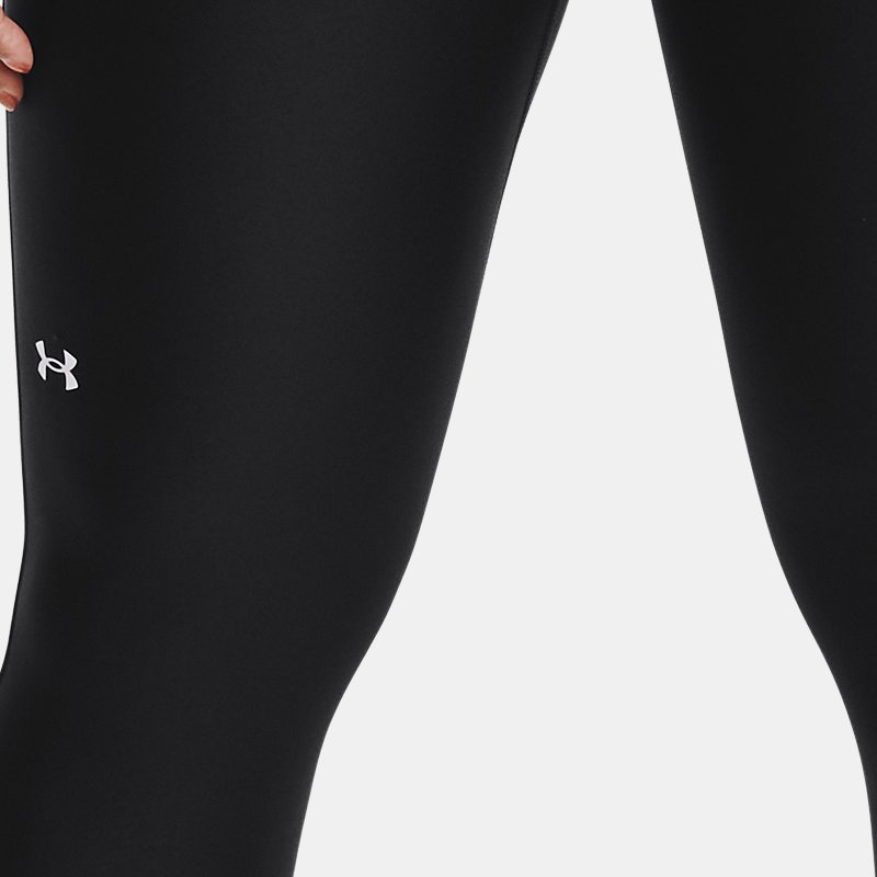 Under Armour Women's HeatGear® No-Slip Waistband Ankle Leggings Black / White 3X