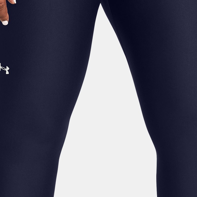 Under Armour Women's HeatGear® No-Slip Waistband Full-Length Leggings Midnight Navy / White 3X