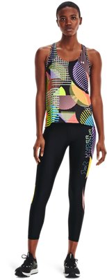 Women's HeatGear&reg; No-Slip Waistband Geo Ankle Leggings image number 2