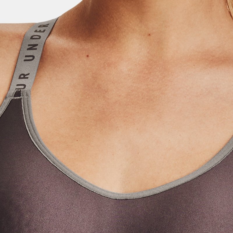 Women's Under Armour Infinity Mid Covered Sports Bra Ash Taupe / Pewter XS