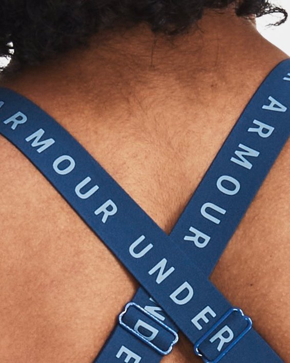 Brassière de sport UA Infinity Mid Covered pour femme, Blue, pdpMainDesktop image number 6