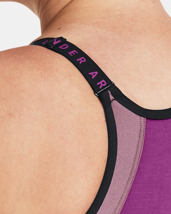 Women's UA Infinity Low Covered Sports Bra in Purple image number 7