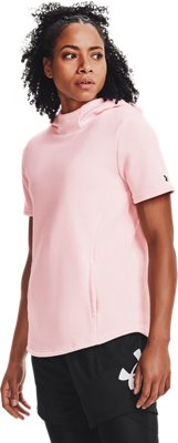 pink half sleeve hoodie