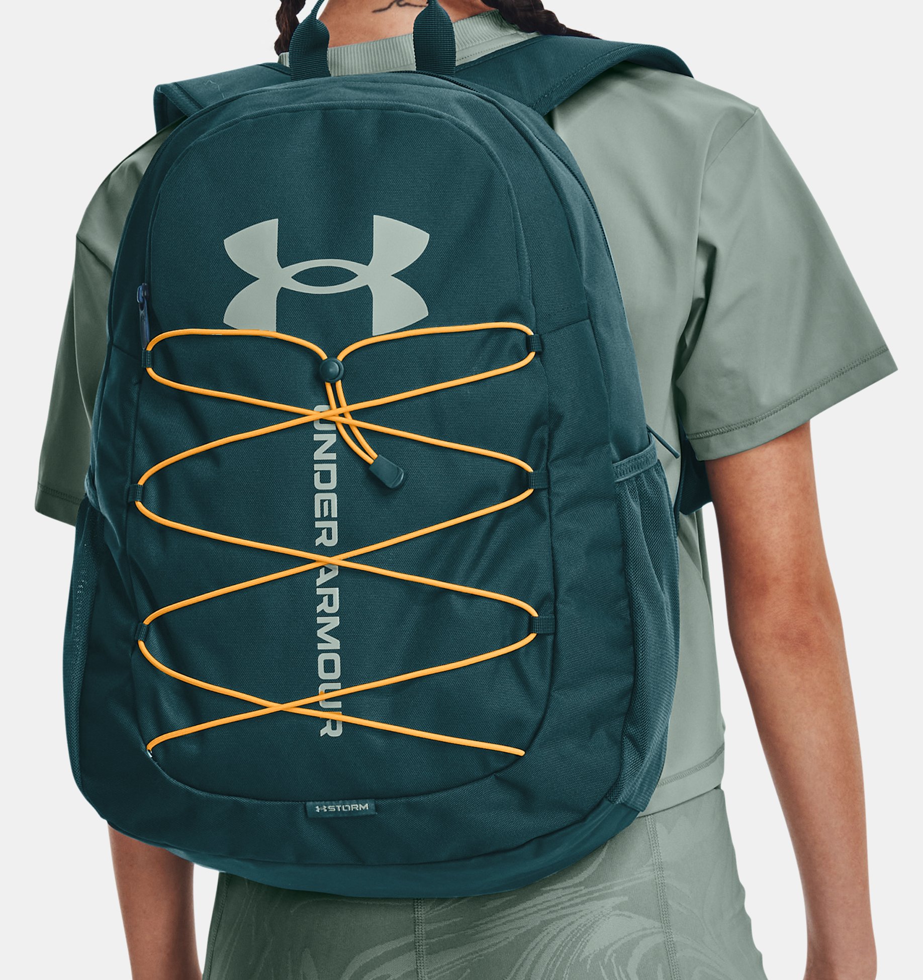UA Hustle Sport Backpack, Green, pdpZoomDesktop image number 5