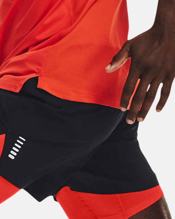 Men's UA Iso-Chill Run 2-in-1 Shorts, Black, pdpMainDesktop image number 3