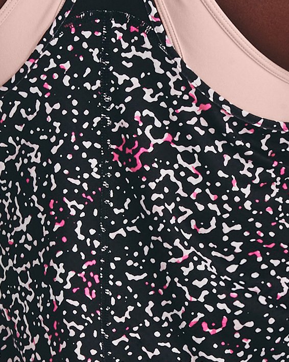 Camiseta sin mangas HeatGear® Armour Racer Print para mujer, Pink, pdpMainDesktop image number 1