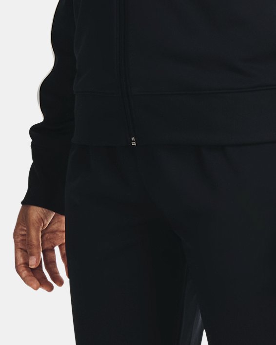 Damen UA Trainingsanzug aus Trikotstoff, Black, pdpMainDesktop image number 3