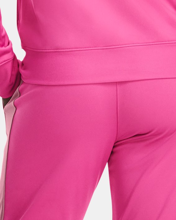 Women's UA Tricot Tracksuit, Pink, pdpMainDesktop image number 1