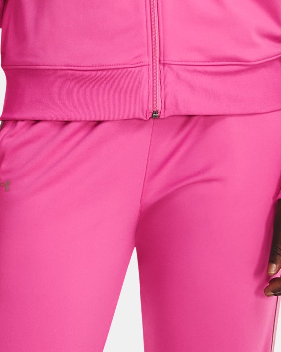 Damen UA Trainingsanzug aus Trikotstoff, Pink, pdpMainDesktop image number 0