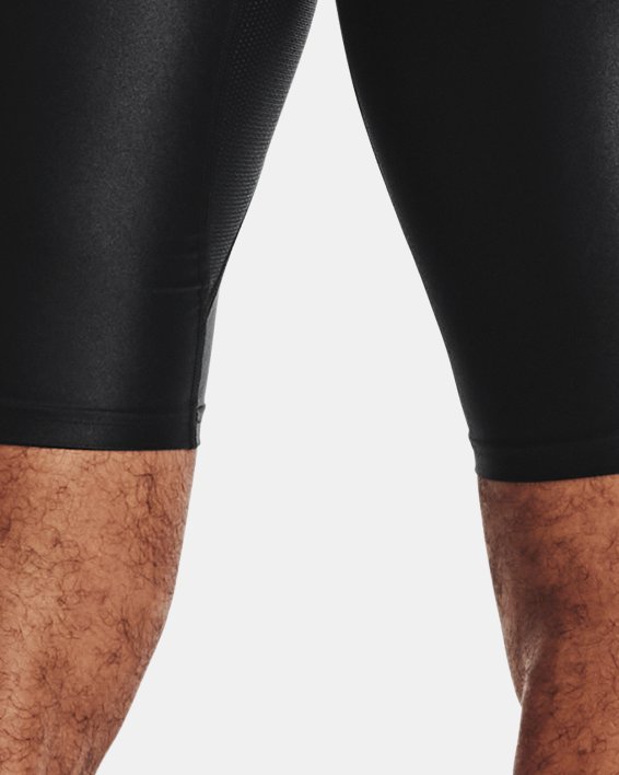 UA HG IsoChill Long Shorts in Black image number 2