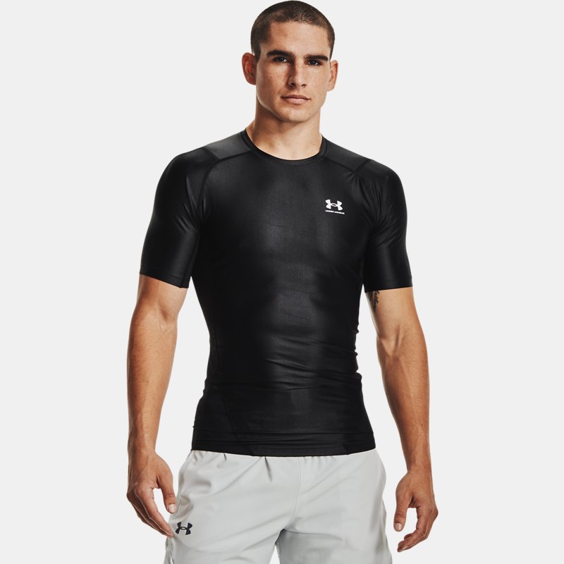 Image of Under Armour Men's Under Armour Iso-Chill Compression Short Sleeve Black / White M
