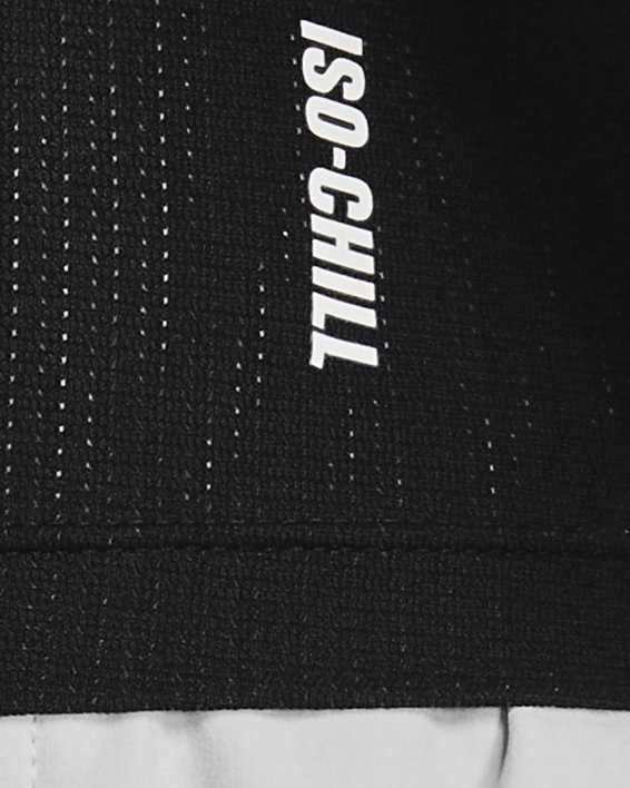 Haut de compression à manches courtes UA Iso-Chill pour homme, Black, pdpMainDesktop image number 4
