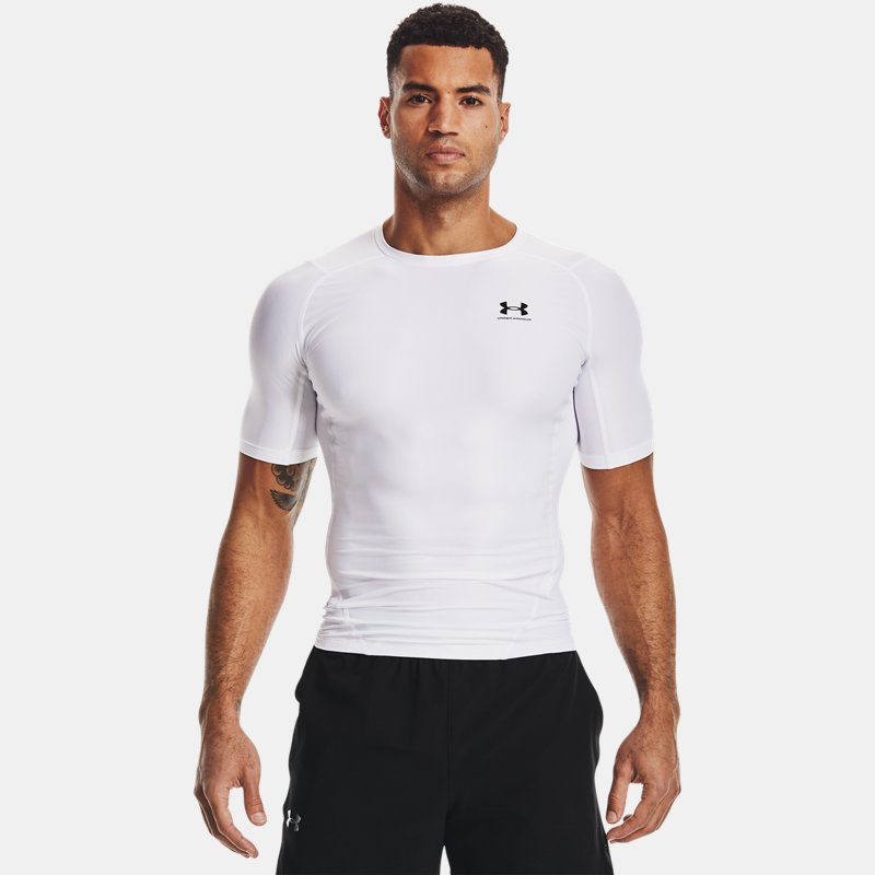 Image of Under Armour Men's Under Armour Iso-Chill Compression Short Sleeve White / Black S