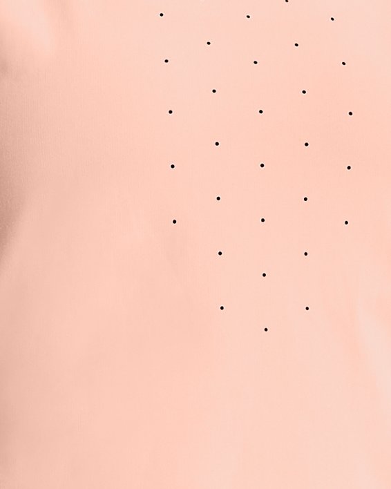 Damen UA RUSH™ Kurzarm-Oberteil mit perforierten Einsätzen, Pink, pdpMainDesktop image number 0