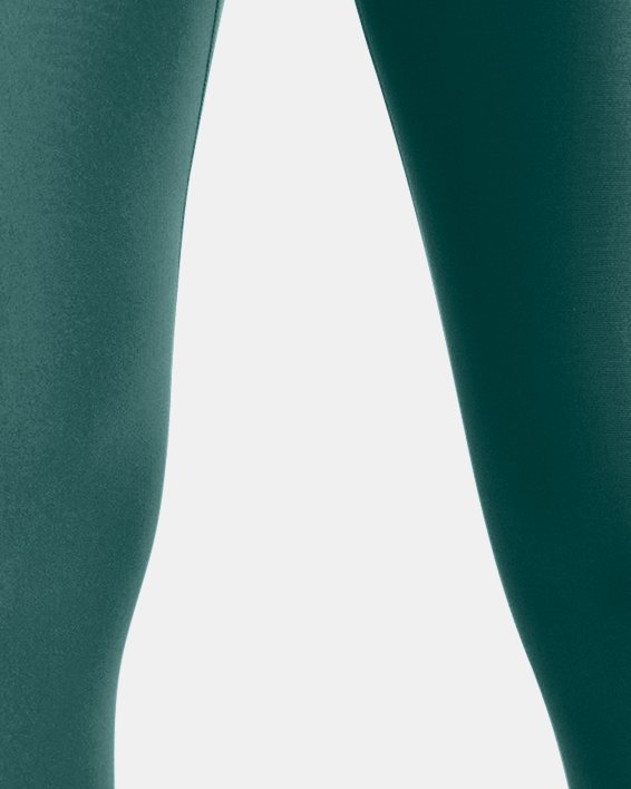 女士HeatGear® Armour No-Slip Waistband九分褲 in Green image number 0